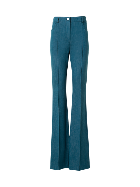 Schlaghose aus Baumwoll-Denim-Stretch