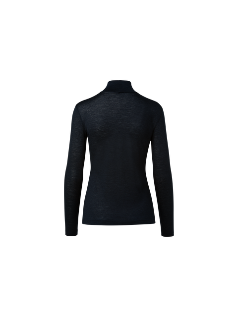 Rollkragenpullover aus Kaschmir-Seiden-Jersey