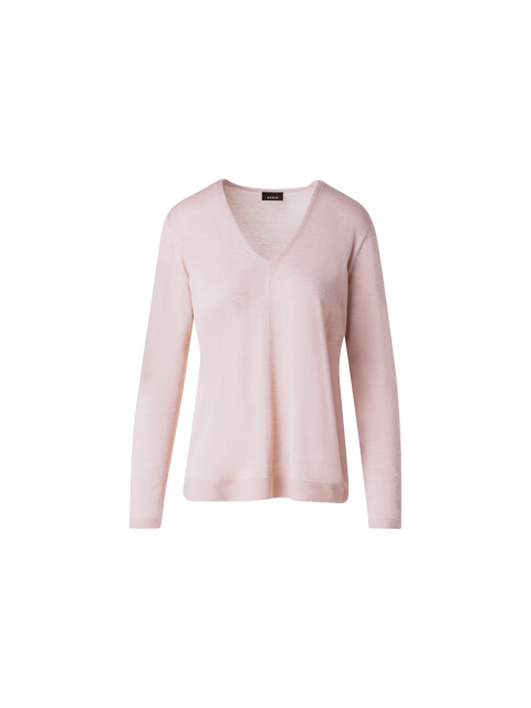 Nahtloser Strickpullover aus Kaschmir und Seide