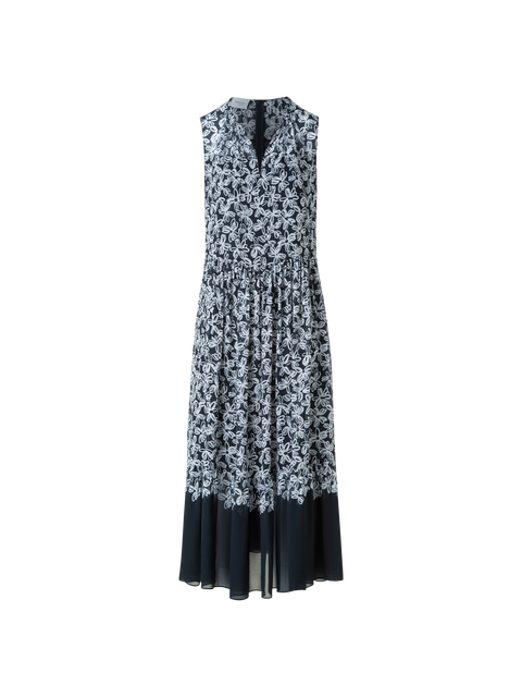 Ärmelloses Midikleid mit Blumendruck