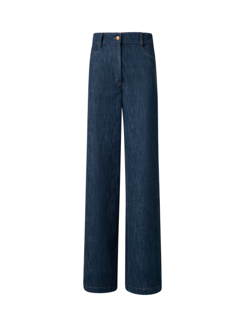 Winter Denim Hose mit weitem Bein