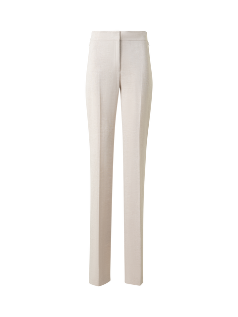 Gerade Doubleface-Leinenhose