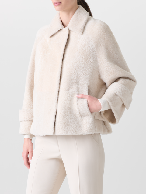 Shearling Jacke in A-Linie