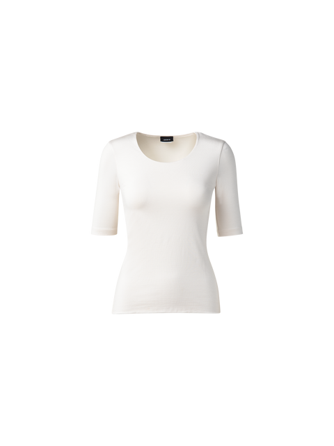 Shirt mit 3/4 Arm aus Seiden-Jersey