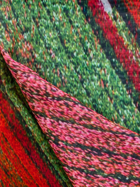 Baumwoll-Seiden-Schal mit Wind Turbin Druck