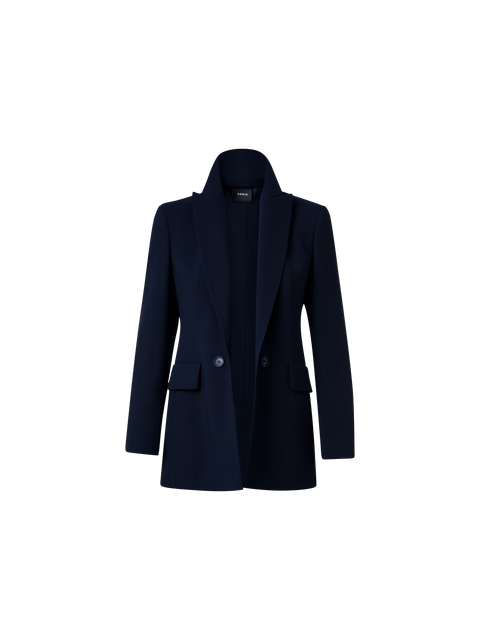 Langer Blazer aus Woll-Doubleface