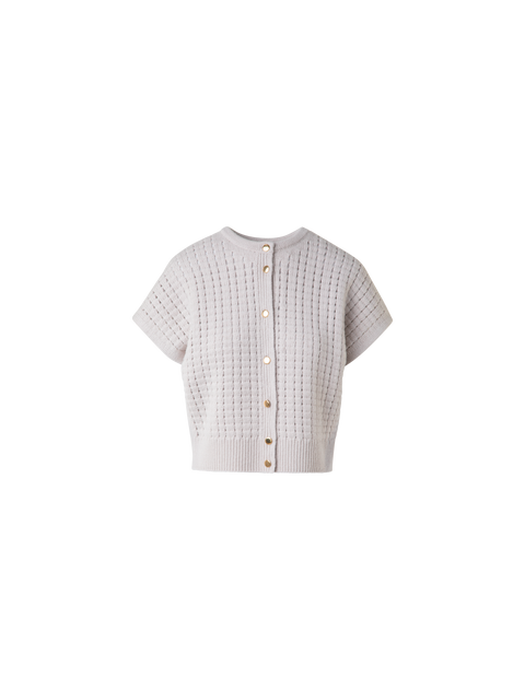 Kurzärmeliger Kaschmir-Cardigan