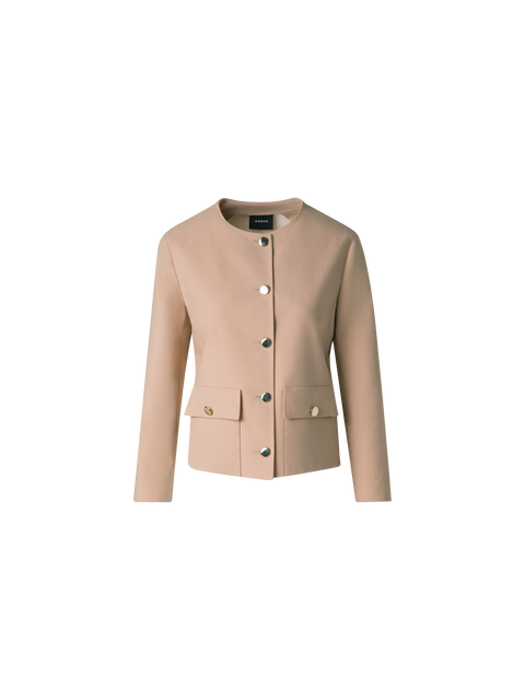 Baumwoll-Doubleface-Jacke mit Goldknöpfen