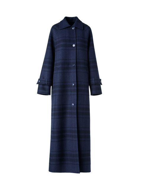 Langer Oversized Karo Woll-Doubleface Mantel