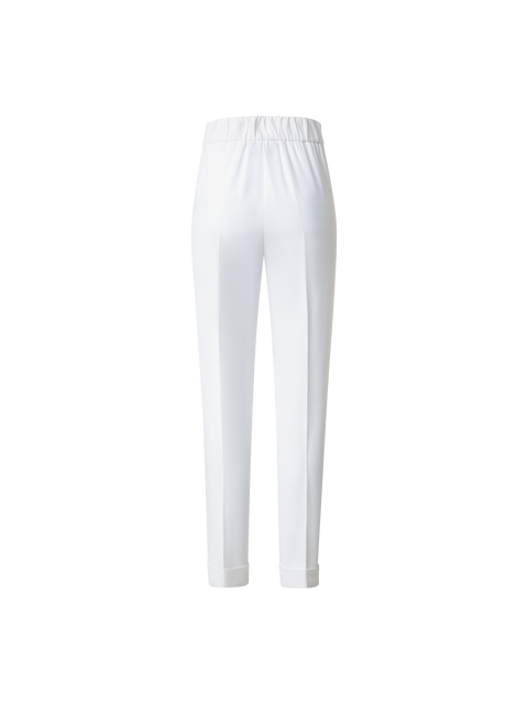 Tapered Viscose Acetate Crepe Pants