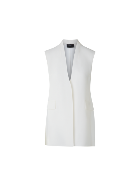 Langes Transparentes Organza-Gilet aus Seide