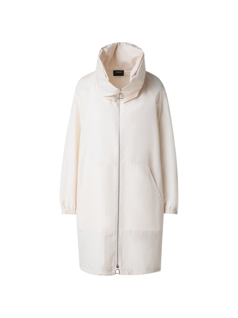 Seiden-Taft-Parka mit Kapuze