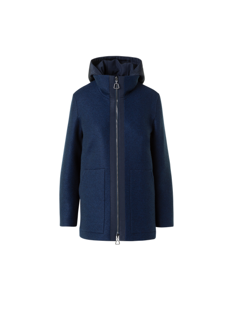 Wende Kaschmirjersey Jacke mit abnehmbar Kapuze