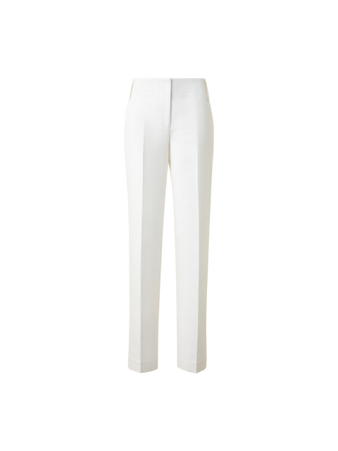 Tapered Hose aus Baumwoll-Seiden-Doubleface