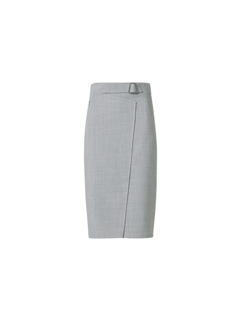 Wrap Effect Rock aus Woll-Doubleface