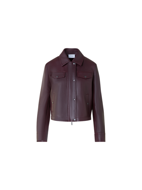 Kurze Pin Dot Lederjacke
