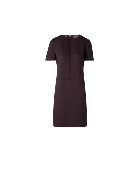 Etuikleid aus Seide - Karo wendbar auf Uni