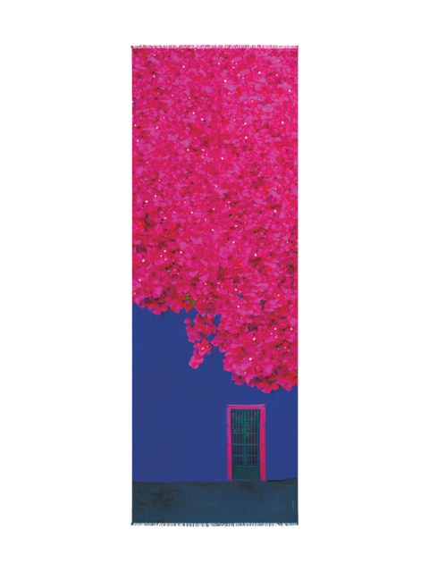 Schal mit Bougainvillea Porta-Druck