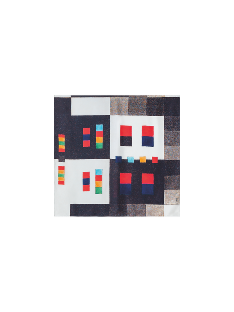 Schal aus Seide mit Colorama Druck