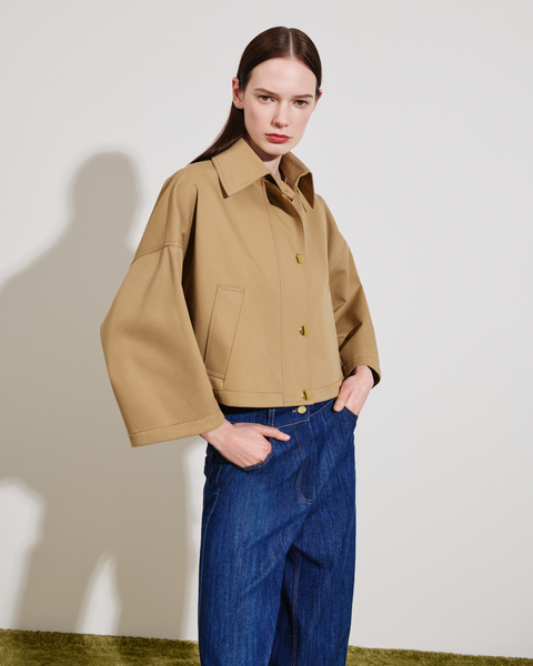 Wasserabweisende Jacke aus Baumwoll-Gabardine
