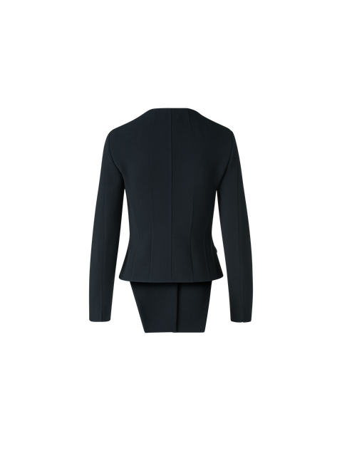 Taillierte Woll Doubleface Jacke Trapez Detail
