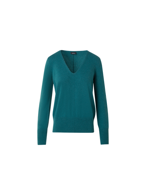Kaschmirpullover mit V-Ausschnitt