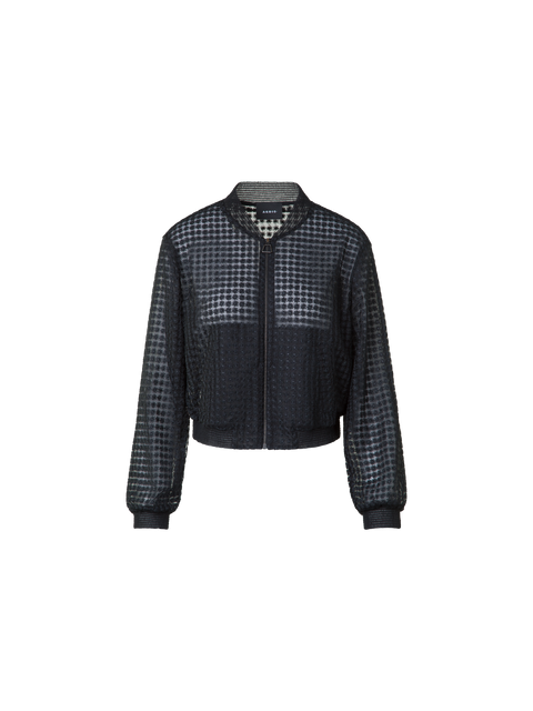 Bomberjacke mit Blumen-Stickerei
