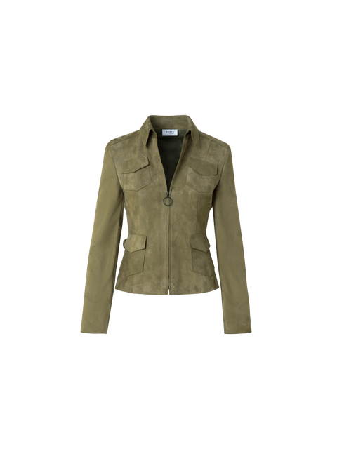 Taillierte Wildlederjacke