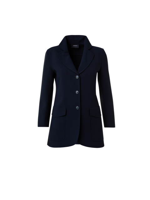 Longblazer auf Woll-Stretch-Doubleface