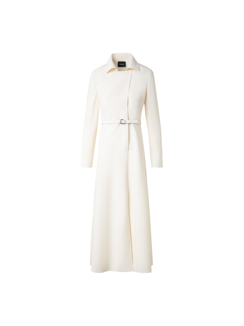 Midikleid mit Gürtel aus Woll-Doubleface