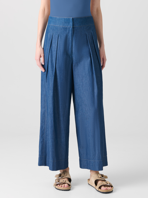 Culottes Hose aus leichtem Baumwoll-Denim