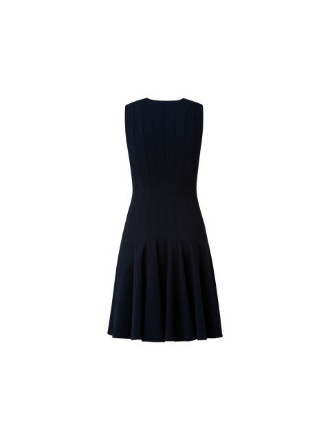 Kleid aus Woll-Doubleface mit Plissee-Details