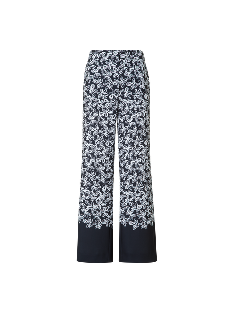 Weite Hose mit elastischem Bund und Daisy Druck