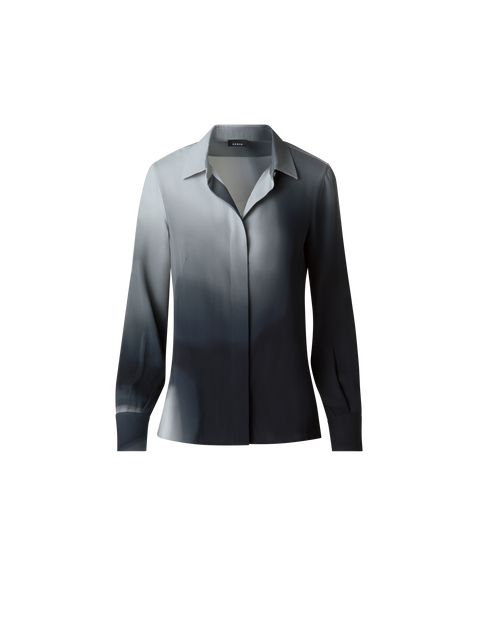 Seidenbluse mit Shadow Druck