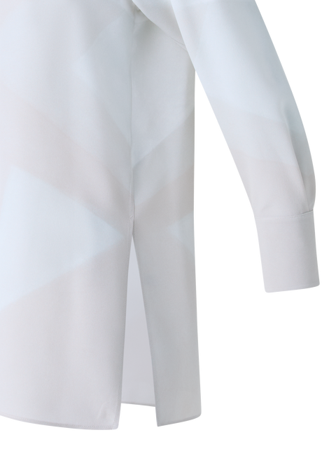Seiden-Tunika-Bluse mit Chiaroscuro Druck