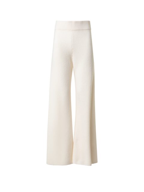 Weite Strickhose aus Woll-Kaschmir-Mischung