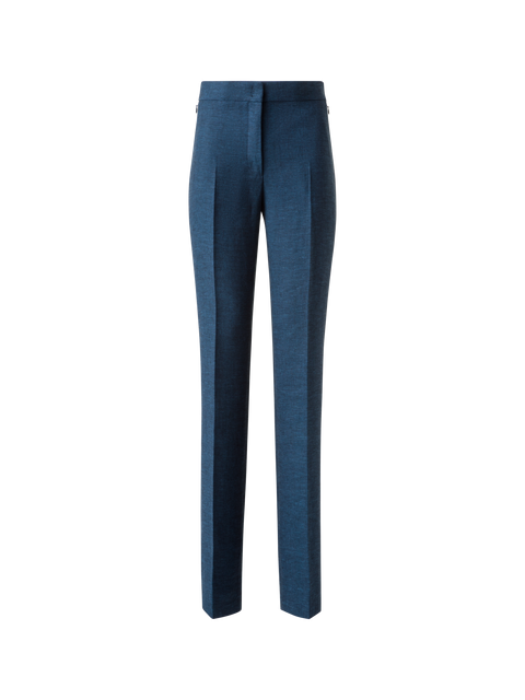 Gerade Hose aus Leinen Doubleface