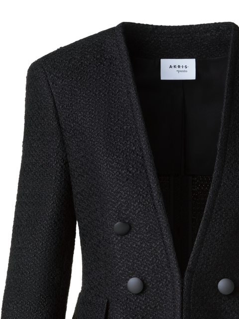 Doppelreiher Illusion Jacke mit Fransen Detail