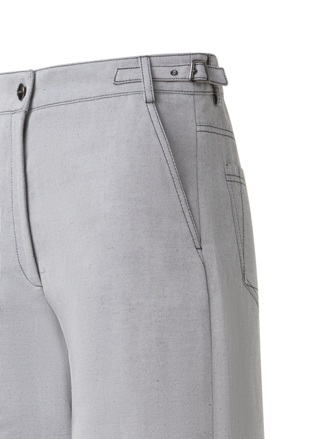 Weite Baumwoll-Stretch-Denim-Hose