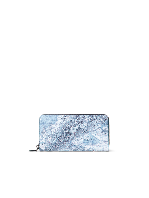 Long Zip Wallet mit St. Gallen Map Druck