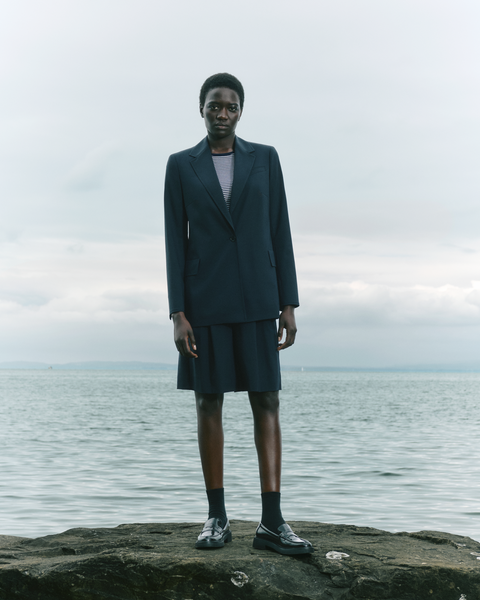 Lange Boyfriend-Jacke aus Cool Wool