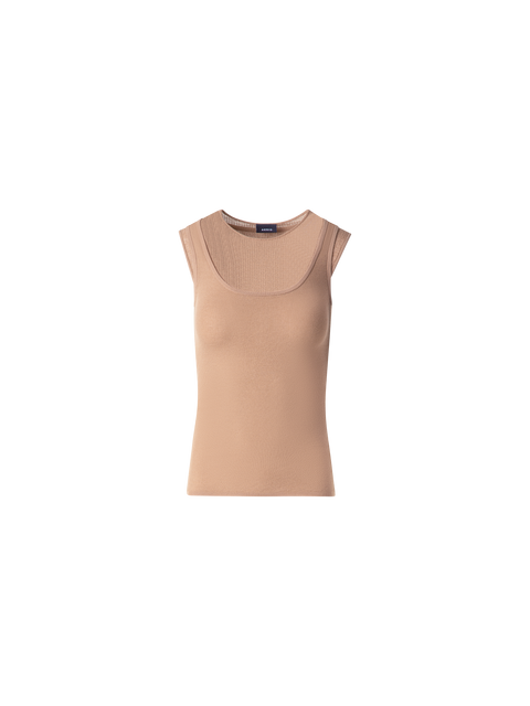 Stricktop aus halbtransparenter Baumwolle