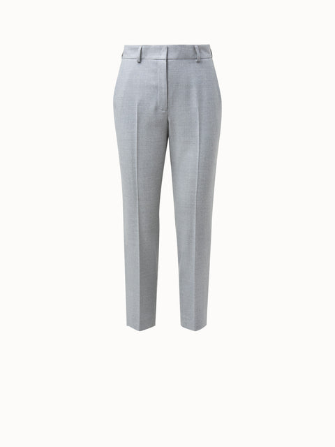Tapered Hose aus Woll-Stretch-Flannell