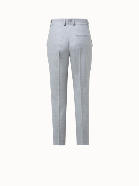 Tapered Hose aus Woll-Stretch-Flannell