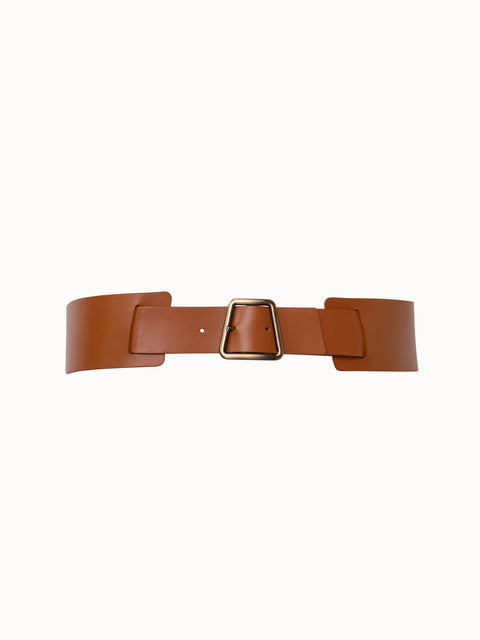 Taillengürtel aus Leder mit Trapezschnalle