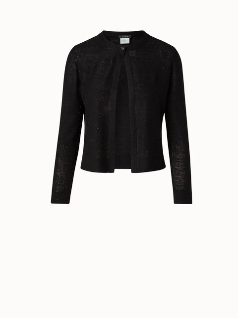 Strickjacke mit feinen Pailletten
