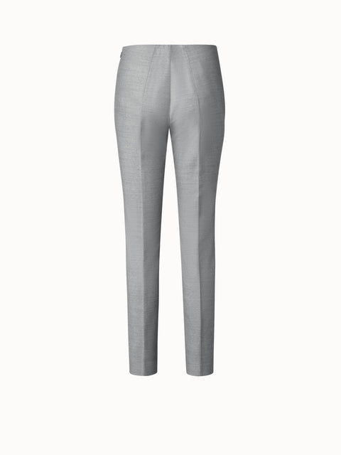 Flannel Stretch Hosen mit schmalem Bein