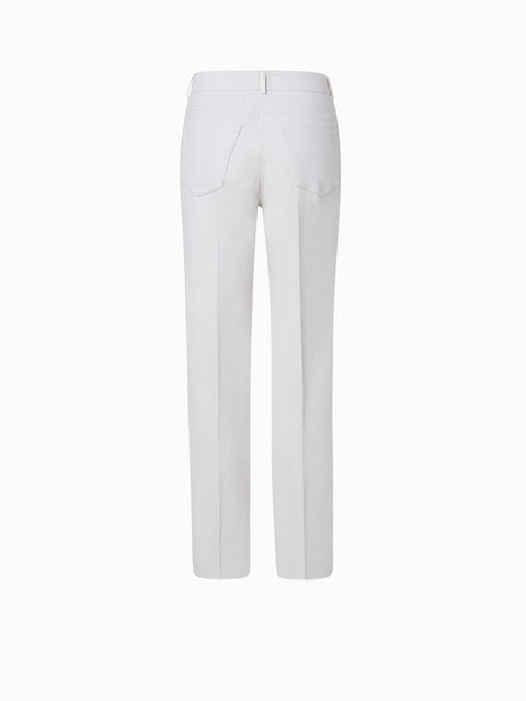 Gerade Hose aus Baumwoll-Stretch-Denim