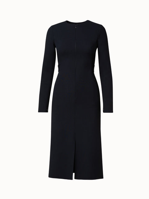 Double-Face Midikleid aus Wolle