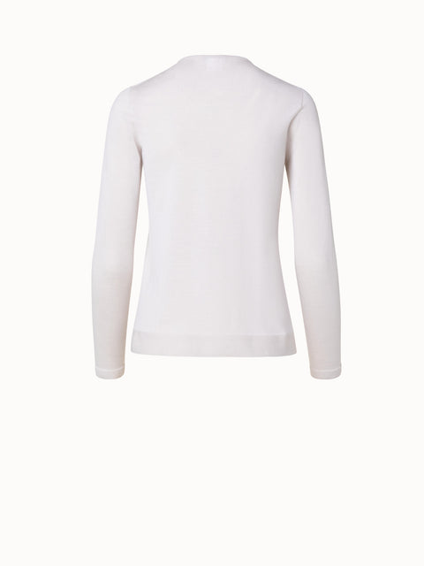 Nahtloser Strickpullover aus Kaschmir und Seide